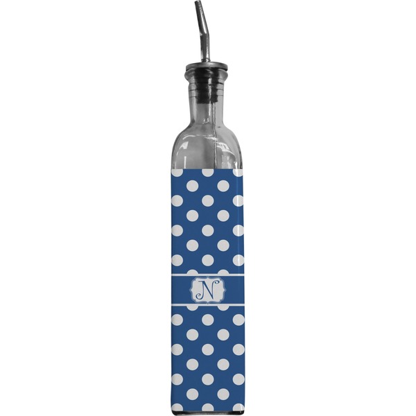 Custom Polka Dots Oil Dispenser Bottle w/ Initial