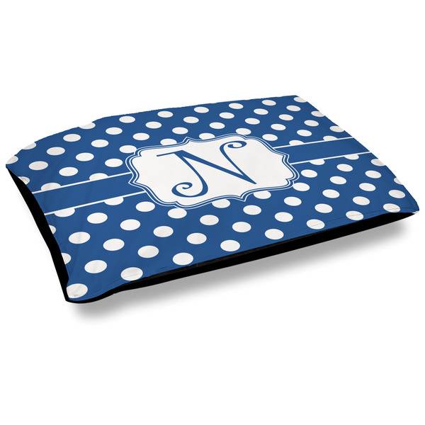 Custom Polka Dots Dog Bed w/ Initial