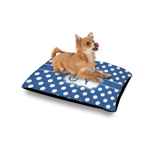 Polka Dots Outdoor Dog Beds - Small - IN CONTEXT