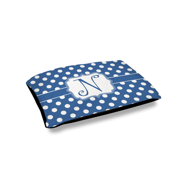 Custom Polka Dots Outdoor Dog Bed - Small (Personalized)