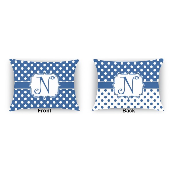 Polka Dots  Outdoor Rectangular Throw Pillow (Front and Back)