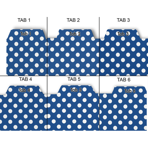 Polka Dots Page Dividers - Set of 6 - Approval
