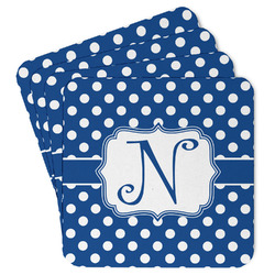Polka Dots Paper Coasters w/ Initial