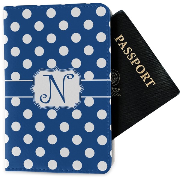 Custom Polka Dots Passport Holder - Fabric (Personalized)