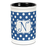Polka Dots Ceramic Pencil Holders - Black