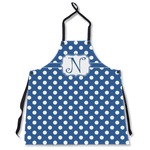 Polka Dots Apron Without Pockets w/ Initial