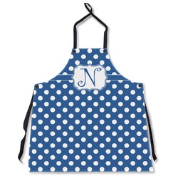 Polka Dots Apron Without Pockets w/ Initial