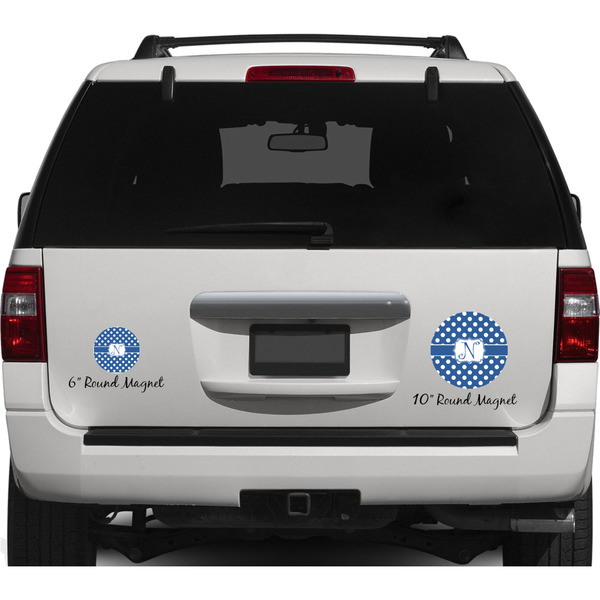 Polka Dots Personalized Car Magnets on Ford Explorer