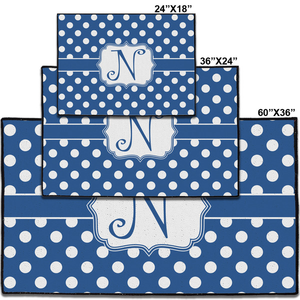 Polka Dots Personalized Door Mat - Group Parent IMF