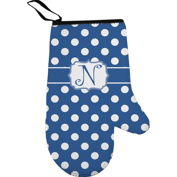 Polka Dots Personalized Oven Mitts