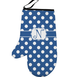 Polka Dots Left Oven Mitt (Personalized)