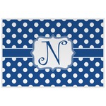 Polka Dots Laminated Placemat w/ Initial