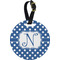Polka Dots Personalized Round Luggage Tag