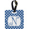 Polka Dots Personalized Square Luggage Tag