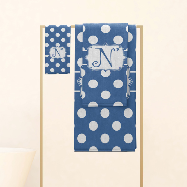 Polka Dots Personalized Towel Set