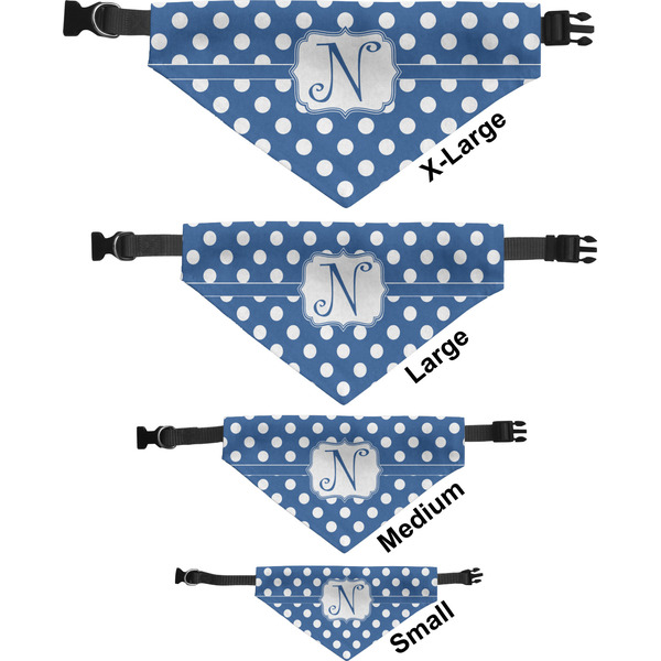 Polka Dots Pet Bandana Sizes