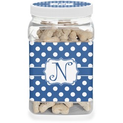 Polka Dots Dog Treat Jar (Personalized)