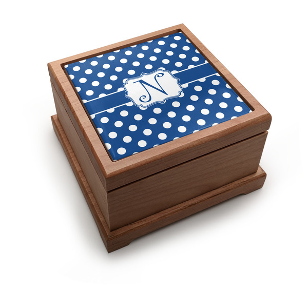 Custom Polka Dots Pet Urn w/ Initial