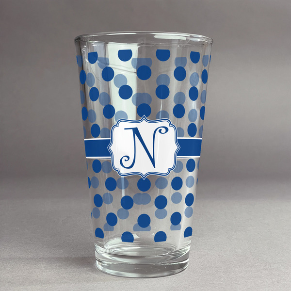 Custom Polka Dots Pint Glass - Full Print (Personalized)
