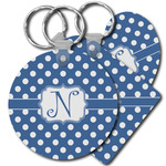 Polka Dots Plastic Keychain (Personalized)