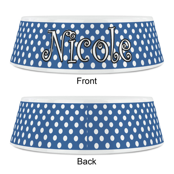 Polka Dots Plastic Pet Bowls - Small - APPROVAL