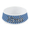 Polka Dots Plastic Dog Bowl - Small (Personalized)