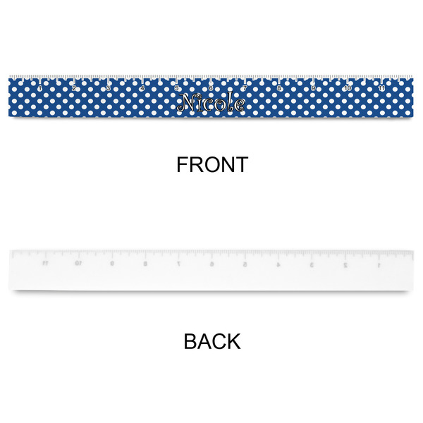 Polka Dots Plastic Ruler - 12" - APPROVAL