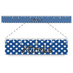 Polka Dots Plastic Ruler - 12" (Personalized)