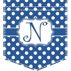 Polka Dots Iron On Faux Pocket (Personalized)