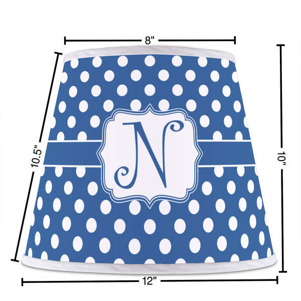 Polka Dots Poly Film Empire Lampshade - Dimensions