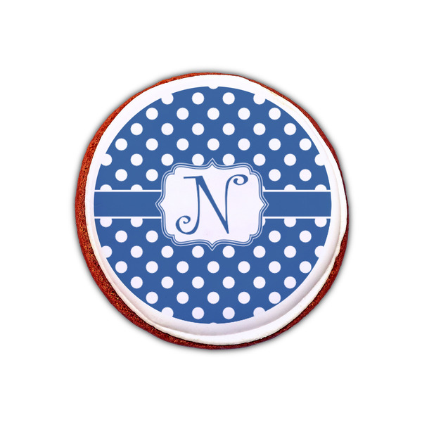 Polka Dots Printed Icing Circle - XSmall - On Cookie