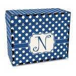 Polka Dots Wood Recipe Box - Full Color Print (Personalized)
