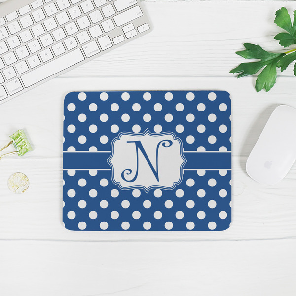 Polka Dots Rectangular Mouse Pad - LIFESTYLE 2