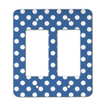 Polka Dots Rocker Style Light Switch Cover - Two Switch