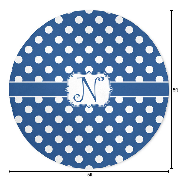 Polka Dots Round Area Rug - Size