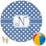 Polka Dots Round Beach Towel (Personalized)