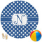 Polka Dots Round Beach Towel (Personalized)