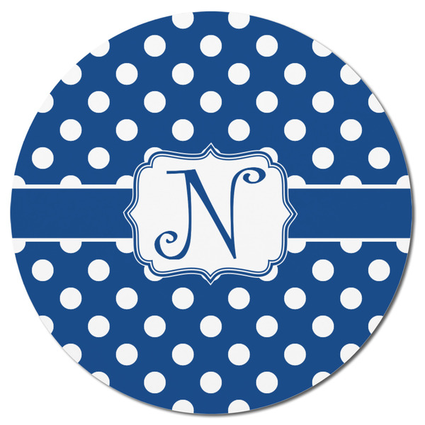 Polka Dots Round Fridge Magnet - FRONT