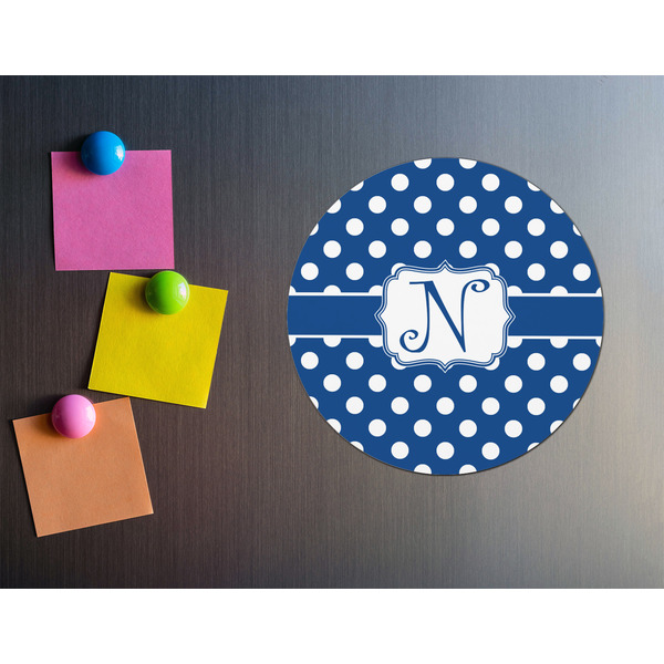 Polka Dots Round Fridge Magnet - LIFESTYLE