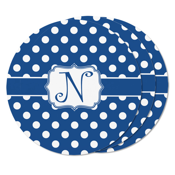 Polka Dots Round Fridge Magnet - THREE