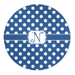 Polka Dots 5' Round Indoor Area Rug (Personalized)