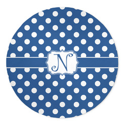 Polka Dots 5' Round Indoor Area Rug (Personalized)