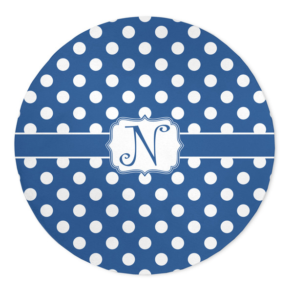 Custom Polka Dots 5' Round Indoor Area Rug (Personalized)