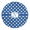 Polka Dots 5' Round Indoor Area Rug (Personalized)
