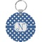 Polka Dots Round Plastic Keychain (Personalized)