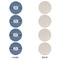 Polka Dots Round Linen Placemats - APPROVAL Set of 4 (single sided)