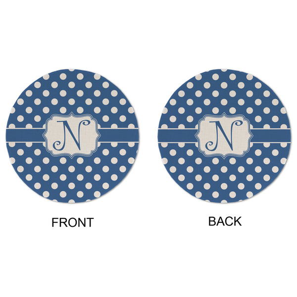 Polka Dots Round Linen Placemats - APPROVAL (double sided)