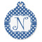 Polka Dots Round Pet ID Tag (Personalized)