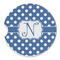 Polka Dots Sandstone Car Coaster - Single (Personalized)