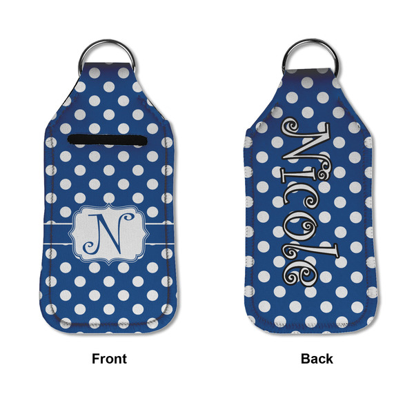 Polka Dots Sanitizer Holder Keychain - Large APPROVAL (Flat)